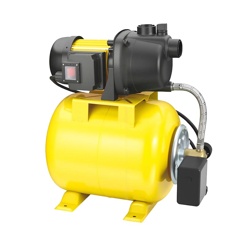 Puutarhan sähköinen matalan kaivon suihkupumppu painevesisäiliöllä